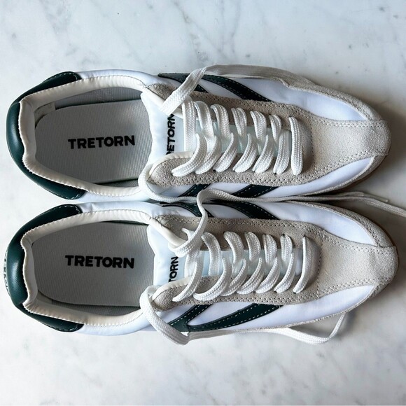 Tretorn Rawlins Sneakers Low Top Retro White/Forest Green - Women's Size 8.5 NEW - Picture 7 of 8